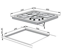 Газовая варочная панель Hansa BHGI 63110012