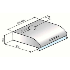 Подвесная вытяжка Elikor Olympia H1M60 хром