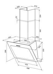 Кухонная вытяжка Krona Liva 600 black S
