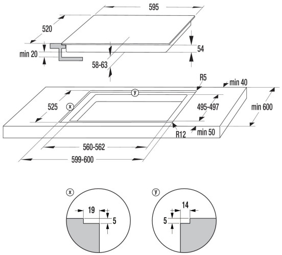 Индукционная варочная панель Gorenje IT 640 BX черный