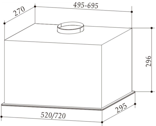 Встраиваемая вытяжка Exiteq EX-1286 black