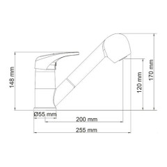 Смеситель для кухонной мойки WasserKraft Oder 6365 с выдвижным изливом хром
