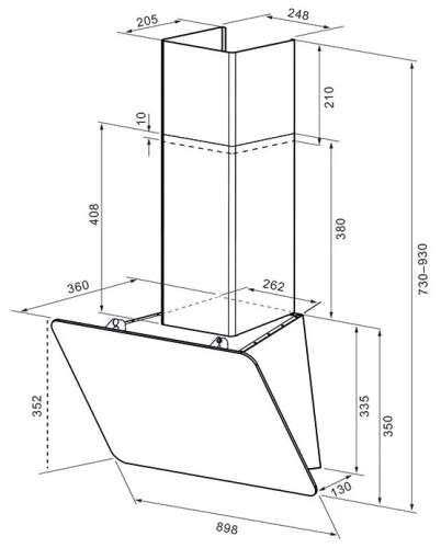 Кухонная вытяжка Kronasteel Liora S 900