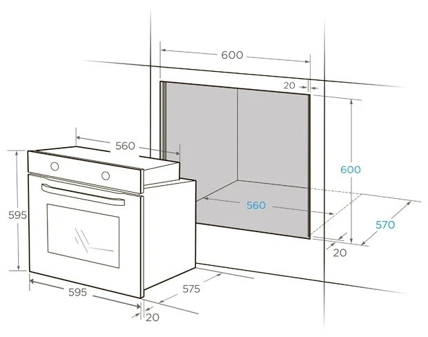Электрический духовой шкаф Midea MO 68100 GB