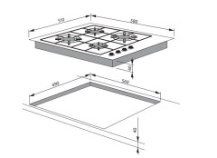 Газовая варочная панель Hansa BHGI 63100018