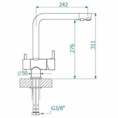 Смеситель для кухни Alveus Aquila G91 Carbon черный 1139808