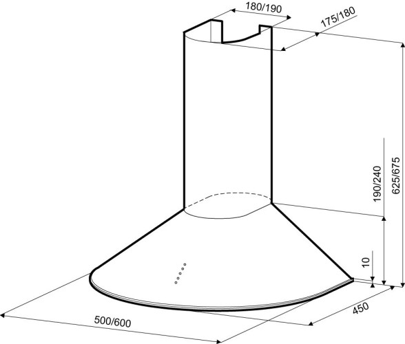 Кухонная вытяжка Krona Diana PB 500 inox
