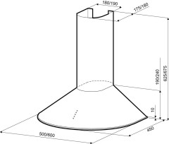 Кухонная вытяжка Krona Diana PB 500 inox