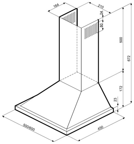 Кухонная вытяжка Krona Bella 500 white