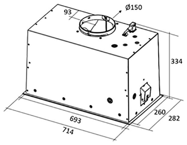 Встраиваемая вытяжка Elica LANE SENSOR BL MAT A 72