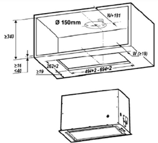 Встраиваемая вытяжка Elica LANE SENSOR BL MAT A 72
