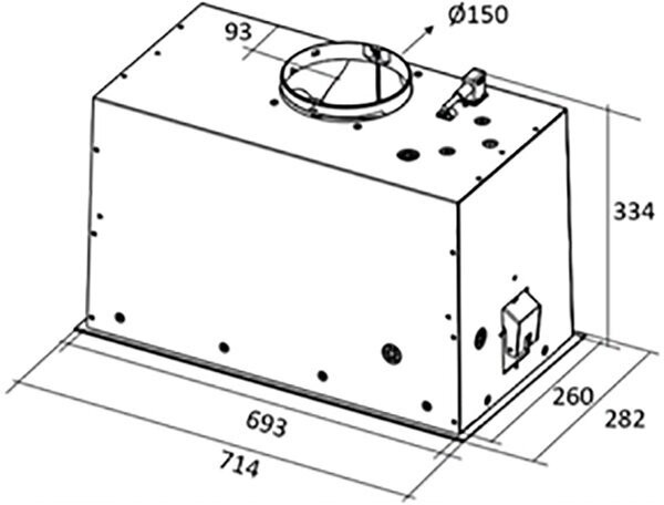 Встраиваемая вытяжка Elica LANE SENSOR BL MAT A 72