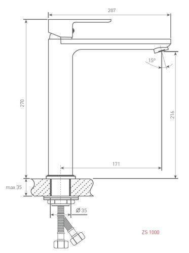 Смеситель для мойки Zigmund & Shtain ZS 1000 осенняя трава