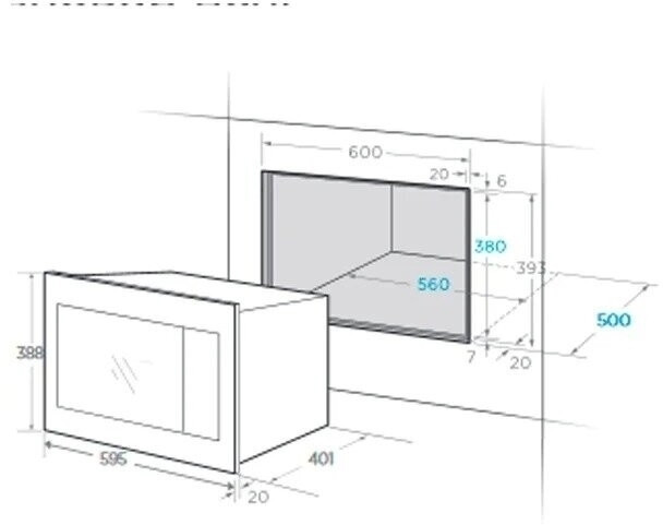 Встраиваемая микроволновая печь Midea BUILT IN AG925BVK