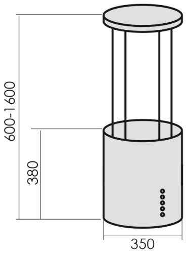 Кухонная вытяжка MBS Petunia 135 Black
