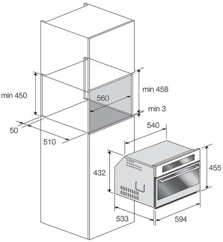 Встраиваемая микроволновая печь Fulgor Milano FCMO 4511 TM BK
