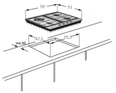 Газовая варочная панель MONSHER MKFG 60 G-SFT