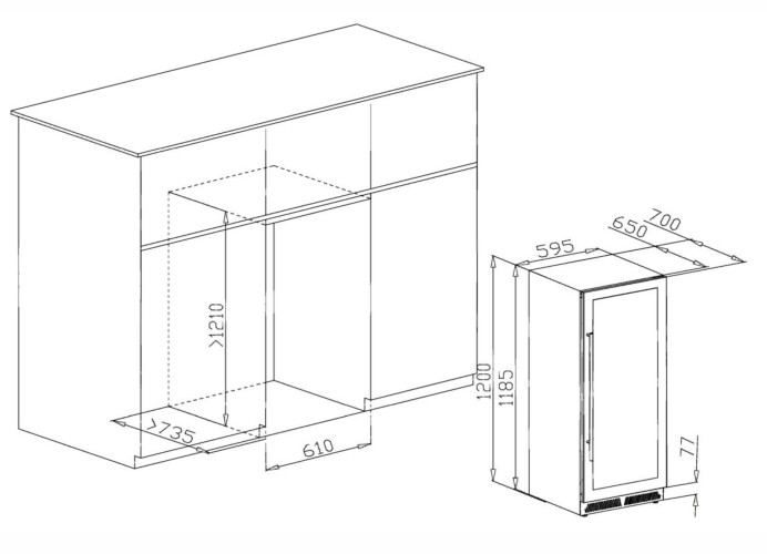 Винный шкаф GEMM WL5/226P