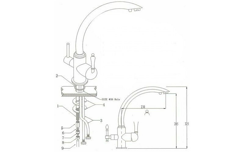Смеситель для кухни Kaiser Vincent 31244-10