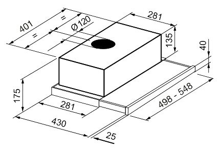 Встраиваемая вытяжка Korting KHP 5211 X