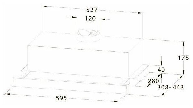 Встраиваемая вытяжка Midea MH 60P303 GB
