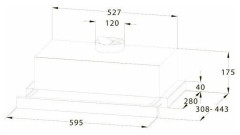 Встраиваемая вытяжка Midea MH 60P303 GB