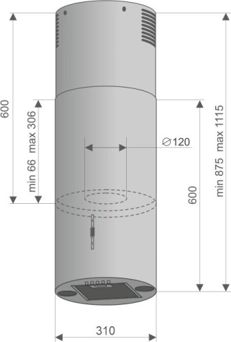 Островная вытяжка Konigin Fury Inox 31