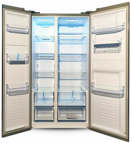 Холодильник Ginzzu NFK-521 сталь