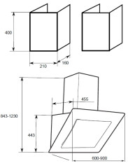 Кухонная вытяжка Delonghi KT-T 90 BF