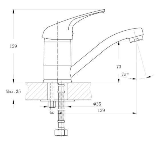 Смеситель для кухни Rush Corsica CO4240-26