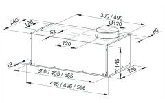 Встраиваемая вытяжка Weissgauff Alpha 50 PB BL