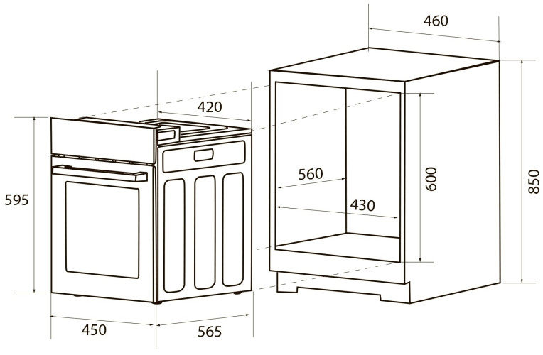 Электрический духовой шкаф Zugel ZOE452B