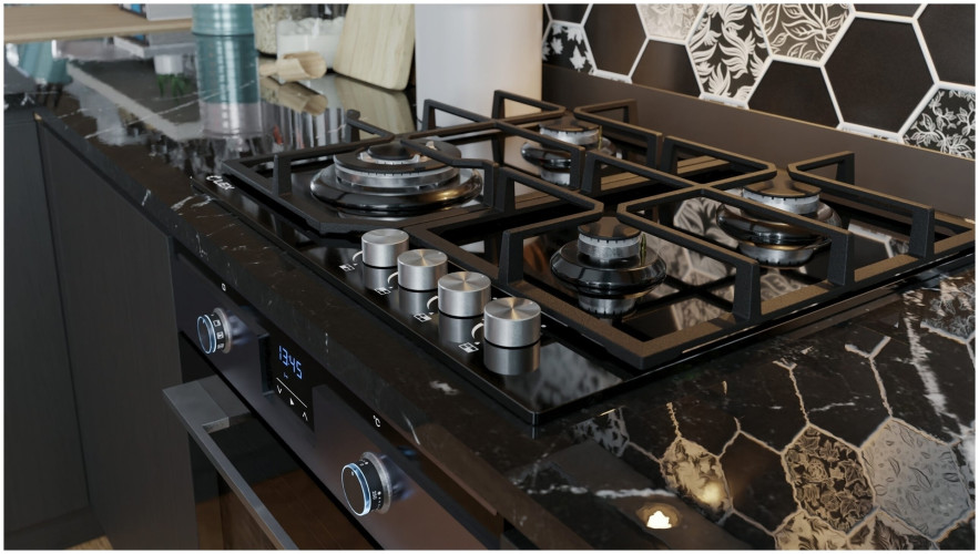 Газовая варочная панель Lex GVG 640-1 BL