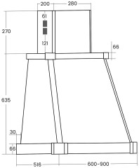 Кухонная вытяжка Kuppersberg V 639 ANT Bronze