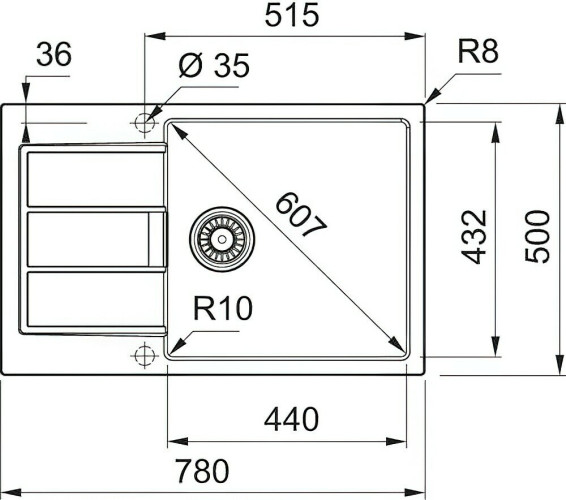 Кухонная мойка Franke S2D 611-78 XL/435 143.0628.356 сахара