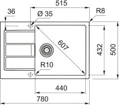 Кухонная мойка Franke S2D 611-78 XL/435 143.0628.356 сахара