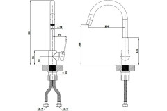 Смеситель для кухни Esko SINGAPORE black SB519