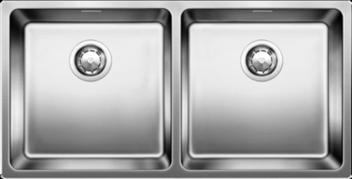 Кухонная мойка Blanco ANDANO 400/400-U нержавеющая сталь 522987