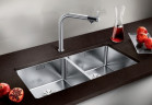Кухонная мойка Blanco ANDANO 400/400-U нержавеющая сталь 522987