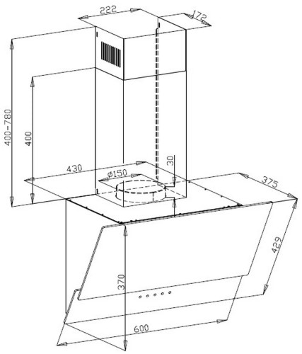 Кухонная вытяжка MAUNFELD PLYM TOUCH 60