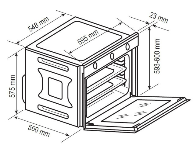 Электрический духовой шкаф Kraft Technology TCH-OV104DBLG