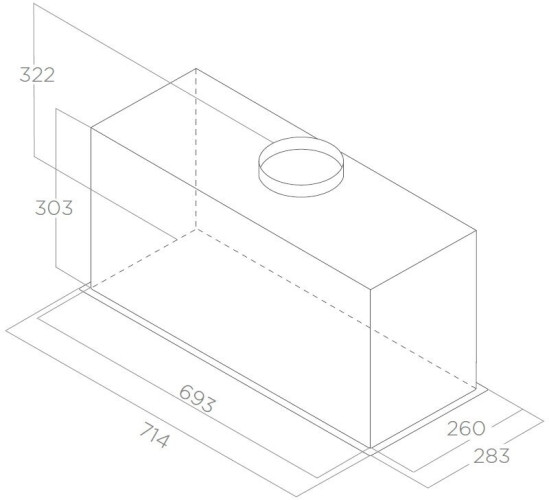 Встраиваемая вытяжка Elica LANE BL MAT A 72