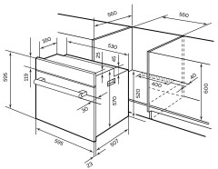 Электрический духовой шкаф Lex EDM 040 BBL черный