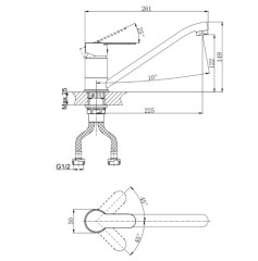 Смеситель для кухни Rush Tenerife TE2835-26