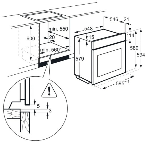 Электрический духовой шкаф Electrolux EOA 5555 TAX