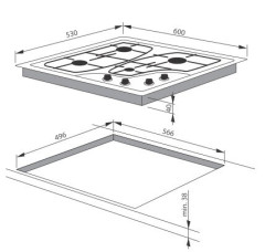 Газовая варочная панель Hansa BHGI 63100011