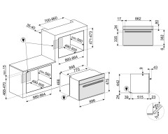 Электрический духовой шкаф Smeg SFPR9604NX