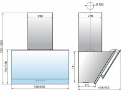 Кухонная вытяжка ELIKOR Жемчуг S4 90П 700 Е4Д перламутр белый