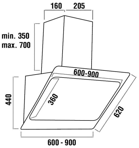 Кухонная вытяжка DACH ARDIS 60