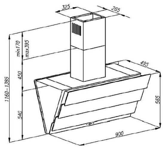 Кухонная вытяжка Kuppersberg Ramz 90 B